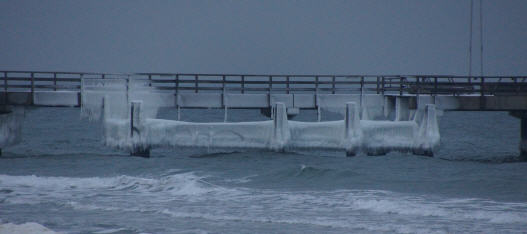 Mittelteil der Seebrücke Dahme am 30.1.2014