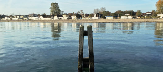 Südstrand von der Seebrücke aus fotografiert